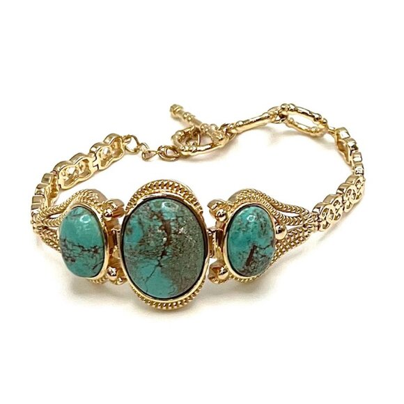 Paul Deasy Sterling Silver Oval Gemstone Bracelet Fits 7" - 8" HSN [Set of 2] - Picture 3 of 4